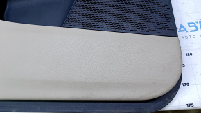 Door trim card rear left Dodge Journey 11- beige with beige insert leather, armrest beige leather, scratches, abrasions, whitened plastic