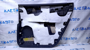 Door trim card rear left Dodge Journey 11- beige with beige insert leather, armrest beige leather, scratches, abrasions, whitened plastic