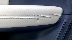 Door trim card rear left Dodge Journey 11- beige with beige insert leather, armrest beige leather, scratches, abrasions