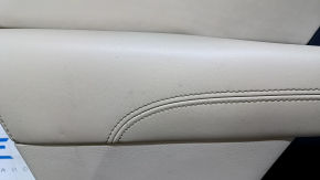 Door trim card rear left Dodge Journey 11- beige with beige insert leather, armrest beige leather, scratches, abrasions