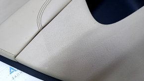 Door trim card rear left Dodge Journey 11- beige with beige insert leather, armrest beige leather, scratches, abrasions