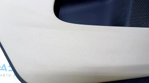 Door trim card rear left Dodge Journey 11- beige with beige insert leather, armrest beige leather, scratches, abrasions