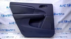 Door trim card rear left Dodge Journey 11- black with black insert leather, armrest black leather, scratches, abrasions, dents, scuffs
