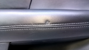 Door trim card rear left Dodge Journey 11- black with black insert leather, armrest black leather, scratches, abrasions, dents, scuffs