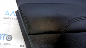 Door trim card rear left Dodge Journey 11- black with black insert leather, armrest black leather, scratches, abrasions, bumps, dents