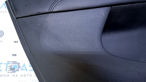 Door trim card rear left Dodge Journey 11- black with black insert leather, armrest black leather, scratches, abrasions, bumps, dents