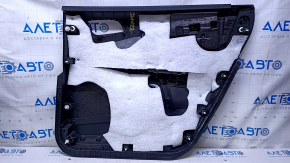 Door trim card rear left Dodge Journey 11- black with black insert leather, armrest black leather, scratches, abrasions, bumps, dents