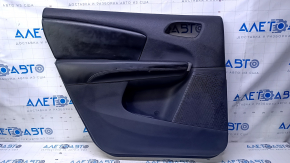 Door trim card rear left Dodge Journey 11- black with black insert leather, armrest black leather, scratches, abrasions, dents, bumps