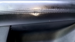 Door trim card rear left Dodge Journey 11- black with black insert leather, armrest black leather, scratches, abrasions, dents, bumps