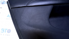 Door trim card rear left Dodge Journey 11- black with black insert leather, armrest black leather, scratches, abrasions, dents, bumps
