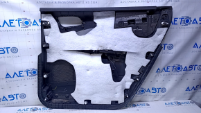 Door trim card rear left Dodge Journey 11- black with black insert leather, armrest black leather, scratches, abrasions, dents, bumps