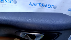Door trim card rear left Fiat 500L 14- black with brown insert leather, armrest brown leather, scratches, abrasions