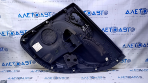 Door trim card rear left Fiat 500L 14- black with brown insert leather, armrest brown leather, scratches, abrasions