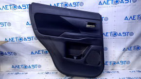 Door trim card rear left Mitsubishi Outlander 14-21 black with black insert cloth, armrest black cloth, scratches, abrasions