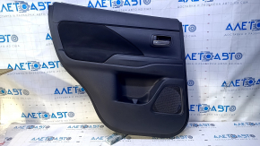 Door trim card rear left Mitsubishi Outlander 14-21 black with black insert cloth, armrest black cloth, scratches, abrasions, for dry cleaning