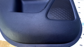 Door trim card rear left Mitsubishi Outlander 14-21 black with black insert cloth, armrest black cloth, scratches, abrasions, for dry cleaning