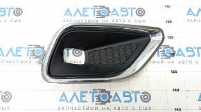 Right fog light frame Jeep Cherokee KL 19-21 structure with chrome frame, sand