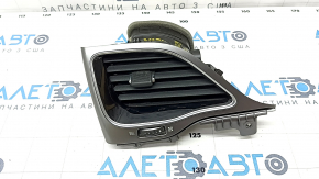 Front panel air duct deflector left Jeep Cherokee KL 19 - black gloss, gray with chrome, cracked handle