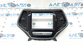 Frame for radio with air ducts Jeep Cherokee KL 19 - for large display, black gloss
