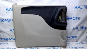 Door trim card rear left Dodge Grand Caravan 11-20 gray with black insert plastic, scratches, whitened plastic, abrasions