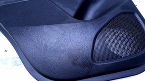 Door trim card rear left Mitsubishi Eclipse Cross 18- black with black insert cloth, armrest black leather, molding black gloss, scuffs, scratches