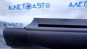 Door trim card rear left Acura MDX 14-16 gray with gray insert leather, armrest gray leather, molding under wood gloss, curtain, scratches, abrasions, dents, pokes