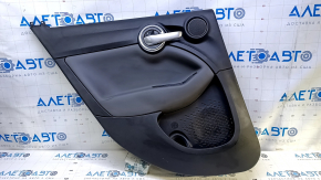 Door trim card rear left Fiat 500X 16-17 black with gray insert leather, armrest gray leather, scratches, abrasions, scuffs