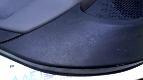 Door trim card rear left Fiat 500X 16-17 black with gray insert leather, armrest gray leather, scratches, abrasions, scuffs
