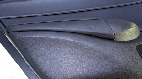 Door trim card rear left Acura ILX 13-15 black with black insert leather, armrest black leather, scuffs, bumps, scuffs