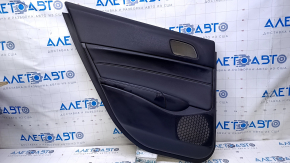Door trim card rear left Acura ILX 13-15 black with black insert leather, armrest black leather, scuffs, scratches