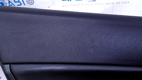 Door trim card rear left Acura ILX 13-15 black with black insert leather, armrest black leather, scuffs, scratches