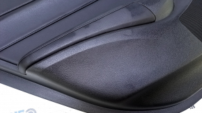 Door trim card rear left Acura ILX 13-15 black with black insert leather, armrest black leather, scuffs, scratches