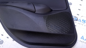 Door trim card rear left Acura ILX 13-15 black with black insert leather, armrest black leather, scuffs, scratches