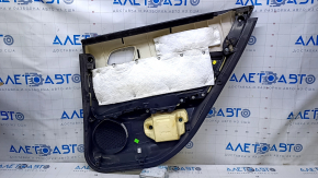 Door trim card rear left Acura ILX 13-15 black with black insert leather, armrest black leather, scuffs, scratches