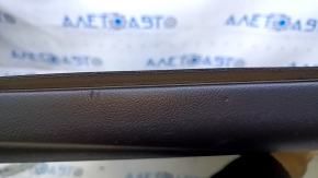 Door trim card rear left Lexus RX350 RX450h 10-15 black with black insert leather, armrest black leather, dents, scuffs, scratches, abrasions, bumps