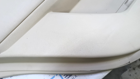 Door trim card rear left Lexus RX350 RX450h 10-15 beige with beige insert leather, armrest beige leather, scuffs, dent, bump, abrasions