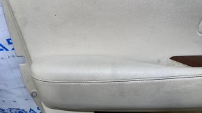 Door trim card front left Lexus RX350 RX450h 10-15 beige with beige insert leather, armrest beige leather, for seat memory, for cleaning, bumps, scratches, dents, abrasions