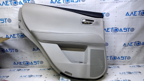 Door trim card rear left Lexus RX350 RX450h 10-15 gray with gray insert leather, armrest gray leather, scuffs, dents, abrasions, scratches