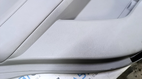 Door trim card rear left Lexus RX350 RX450h 10-15 gray with gray insert leather, armrest gray leather, scuffs, dents, abrasions, scratches