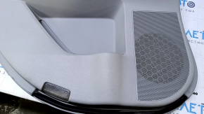 Door trim card rear left Lexus RX350 RX450h 10-15 gray with gray insert leather, armrest gray leather, scuffs, dents, abrasions, scratches