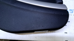 Door trim card rear left Mini Cooper Countryman R60 10-16 black with black insert plastic, armrest black rubber, molding gray structure, scratches, abrasions, scuffs, bumps
