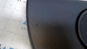 Door trim card rear left Mini Cooper Countryman R60 10-16 black with red insert plastic, armrest black rubber, molding black gloss, scratches, abrasions, scuffs, bumps, dents