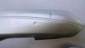 Door trim card rear left Cadillac ATS 13- black with black insert leather, armrest black leather, molding gray structure, abrasions, scratches, dents, pokes, scuffs