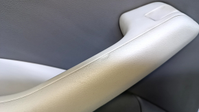 Door trim card rear left Audi Q5 8R 09-17 dark gray with dark gray insert leather, armrest gray leather, molding under the tree, scratches, abrasions, dents, scuffing, broken fastener
