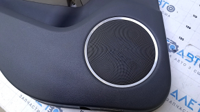 Door trim card rear left Audi Q5 8R 09-17 dark gray with dark gray insert leather, armrest gray leather, molding under the tree, scratches, abrasions, dents, scuffing, broken fastener