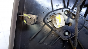 Door trim card rear left Audi Q5 8R 09-17 dark gray with dark gray insert leather, armrest gray leather, molding under the tree, scratches, abrasions, dents, scuffing, broken fastener