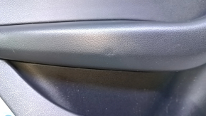 Door trim card rear left Audi Q5 8R 09-17 black with black insert rubber, armrest black rubber, molding dark wood gloss, scratches, abrasions, dents