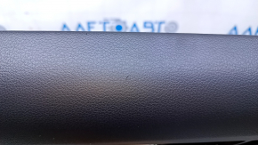 Door trim card rear left Audi Q5 8R 09-17 black with brown insert leather, rubber armrest, molding under wood gloss, dents, scratches, abrasions, breakage fastening