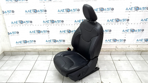 Driver's seat Jeep Cherokee KL 19- with AIRBAG, leather black, electric, dented, cracks