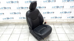 Passenger seat Jeep Cherokee KL 19- with AIRBAG, leather black with perforation, electric, scratches, scratches on the lining, for cleaning